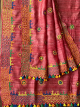 Load image into Gallery viewer, Lambani Embroidered Tussar Gheecha Dupatta