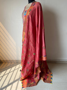 Lambani Embroidered Tussar Gheecha Dupatta