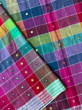 Load image into Gallery viewer, Handwoven Bhujodi Kala Cotton Saree