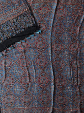 Load image into Gallery viewer, Ajrakh Bandhej fine Modal Silk Saree