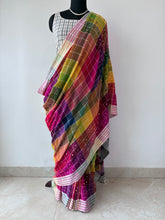 Load image into Gallery viewer, Handwoven Bhujodi Kala Cotton Saree