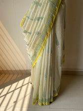 Load image into Gallery viewer, Block-Printed Silk-Cotton Saree