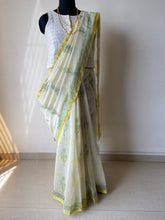 Load image into Gallery viewer, Block-Printed Silk-Cotton Saree