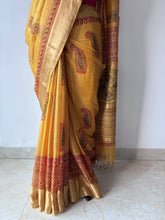 Load image into Gallery viewer, Yellow Bagh Kosa Kota Weave Silk Saree