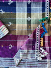Load image into Gallery viewer, Handwoven Bhujodi Kala Cotton Saree