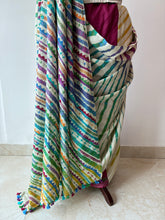 Load image into Gallery viewer, Lambani Embroidered Tussar Leheriya Saree