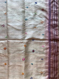 Lambani Karvati Kinaar Vidarbha Tussar Handwoven Saree