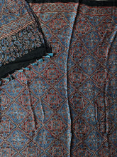 Load image into Gallery viewer, Ajrakh Bandhej fine Modal Silk Saree