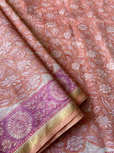 Load image into Gallery viewer, Block-Printed Silk-Cotton Saree