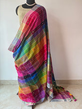 Load image into Gallery viewer, Handwoven Bhujodi Kala Cotton Saree