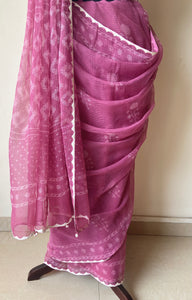 Kota Doria Appliqué Details Saree