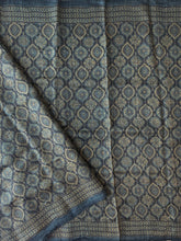 Load image into Gallery viewer, Ajrakh Desi Tussar Silk Saree