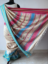 Load image into Gallery viewer, Karvati Kinaar Vidarbha Tussar Jaala Palla Saree