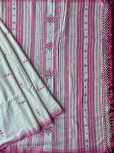 Load image into Gallery viewer, Handwoven Bhujodi Kala Cotton Saree