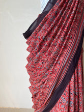 Load image into Gallery viewer, Ajrakh Mul Cotton Saree