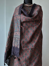 Load image into Gallery viewer, Ajrakh Tussar Kurta Dupatta Set