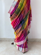 Load image into Gallery viewer, Handwoven Bhujodi Kala Cotton Saree