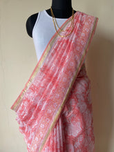 Load image into Gallery viewer, Block-Printed Silk-Cotton Saree