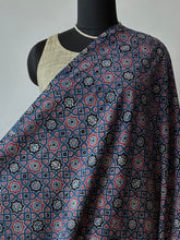 Load image into Gallery viewer, Ajrakh Cotton Fabric 1 - Hand Block Print Natural Dye Yardage