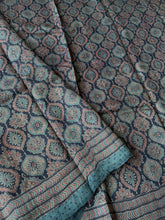 Load image into Gallery viewer, Ajrakh Desi Tussar Silk Saree