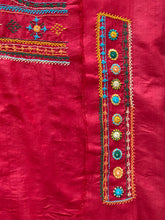 Load image into Gallery viewer, Lambani Tussar Unstitched Kurta - Red