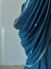 Load image into Gallery viewer, Handwoven Bhujodi Kala Cotton Saree
