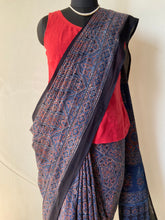 Load image into Gallery viewer, Ajrakh Mul Cotton Saree