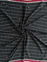 Load image into Gallery viewer, Handwoven Bhujodi Kala Cotton Saree