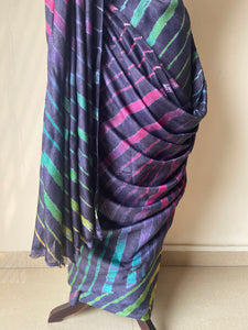 Leheriya Tussar Silk Saree