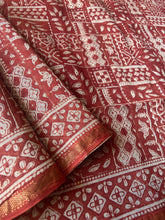 Load image into Gallery viewer, Block-Printed Natural Dye Silk-Cotton Saree