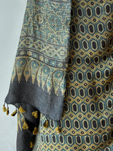 Load image into Gallery viewer, Ajrakh Tussar Kurta Dupatta Set