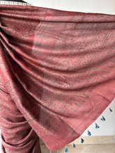 Load image into Gallery viewer, Ajrakh Tussar Silk Saree