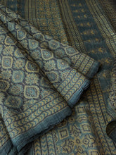 Load image into Gallery viewer, Ajrakh Desi Tussar Silk Saree