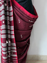 Load image into Gallery viewer, Handwoven Bhujodi Kala Cotton Saree