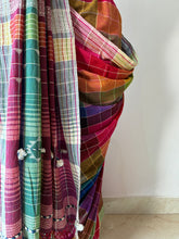 Load image into Gallery viewer, Handwoven Bhujodi Kala Cotton Saree