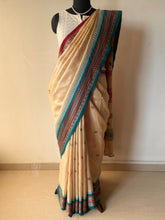 Load image into Gallery viewer, Karvati Kinaar Vidarbha Tussar Handwoven Saree