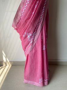 Appliqué Mangalgiri Handwoven Cotton Saree