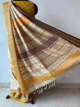 Load image into Gallery viewer, Karvati Kinaar Vidarbha Tussar Jaala Palla Saree