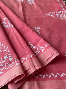 Appliqué Mangalgiri Handwoven Cotton Saree