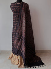 Load image into Gallery viewer, Ajrakh Tussar Kurta Dupatta Set