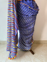 Load image into Gallery viewer, Lambani Embroidered Tussar Leheriya Saree
