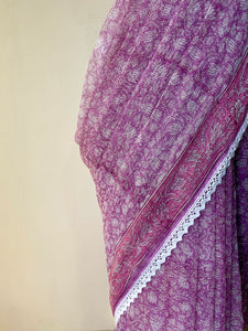 Kota Doria Crochet Lace Sarees