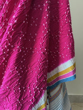 Load image into Gallery viewer, Bhujodi Bandhej Kala Cotton Saree