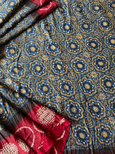 Load image into Gallery viewer, Shibori Ajrakh Fine Modal Silk Saree