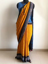 Load image into Gallery viewer, Ajrakh Bandhej fine Modal Silk Saree