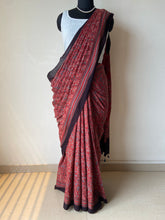 Load image into Gallery viewer, Ajrakh Mul Cotton Saree
