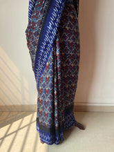 Load image into Gallery viewer, Shibori Ajrakh Fine Modal Silk Saree