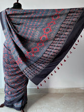 Load image into Gallery viewer, Ajrakh Mulberry Silk Saree