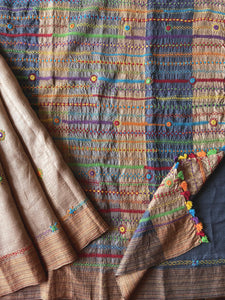 Lambani Bhagalpuri Tussar Silk Saree