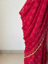 Load image into Gallery viewer, Kota Doria Appliqué Details Saree